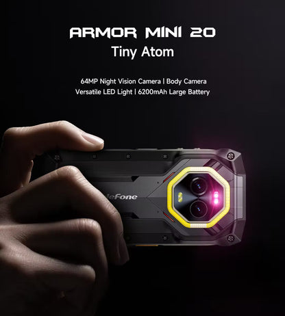 Ulefone Armor Mini 20 4G 4.7" Rugged Phone 64MP Night Camera Android 14 Smartphone 6200mAh Mobile phone NFC